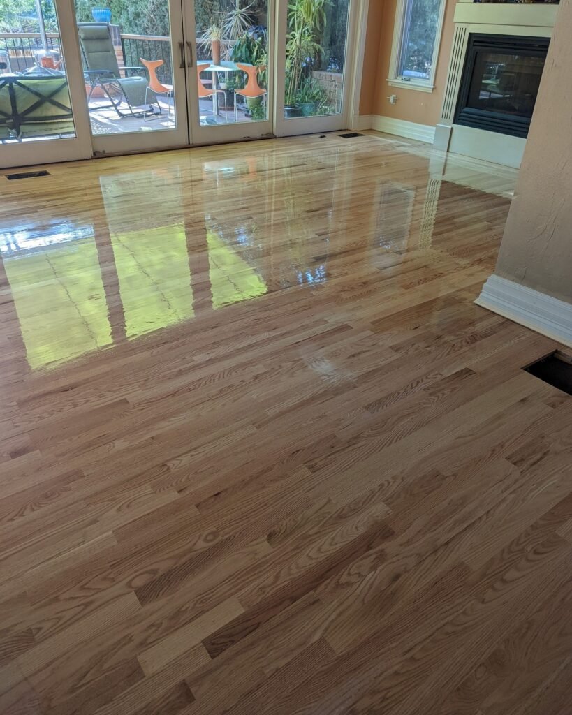 red oak sand and refinishing